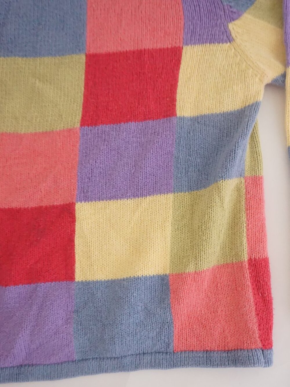 Vintage Christopher & Banks Multicolor Check Plaid Button Knit Cardigan L - Picture 5 of 9